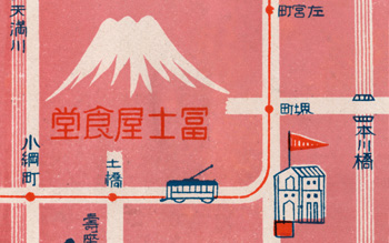 Matchbox label with map image