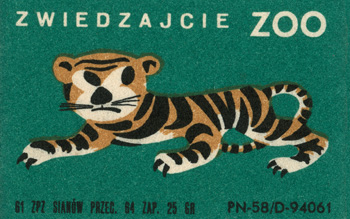 Matchbox label with zoo image
