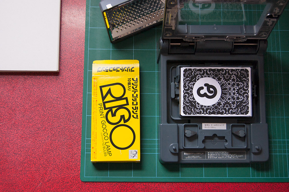 Gocco printer ready to make a master screen